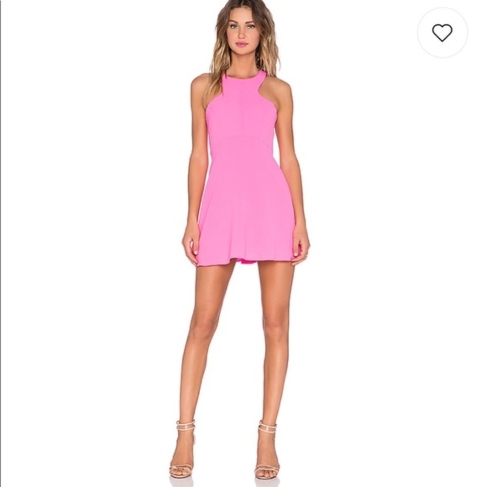 NBD x Naven Twins Fuchsia Pink Skater Mini Dress